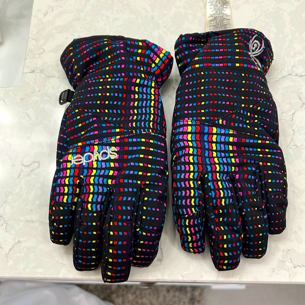 Colorful spyder gloves